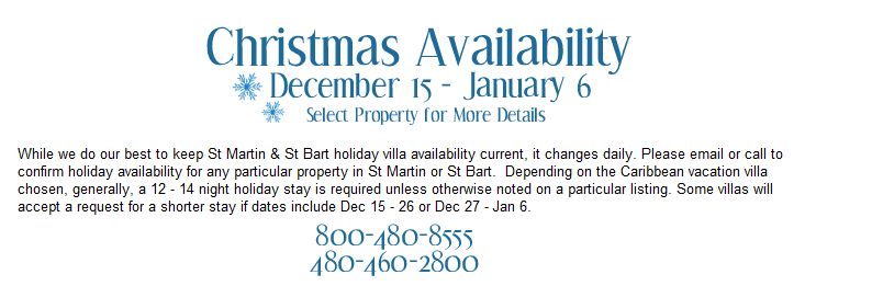 Christmas Availability